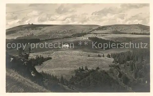 Schwarzwald Blick vom Herzogenhorn auf Rasthaus und Feldberg Schwarzwald