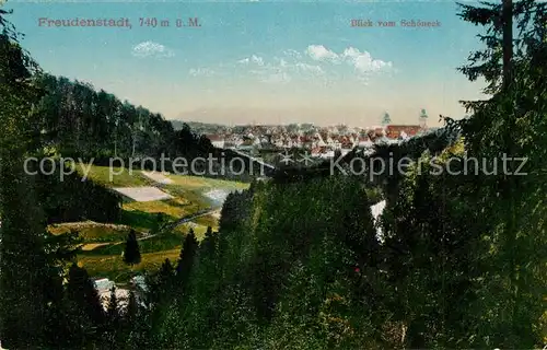 Freudenstadt Blick vom Schoeneck Freudenstadt