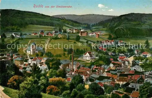 Ruhla Blick von der Emilienruhe Ruhla