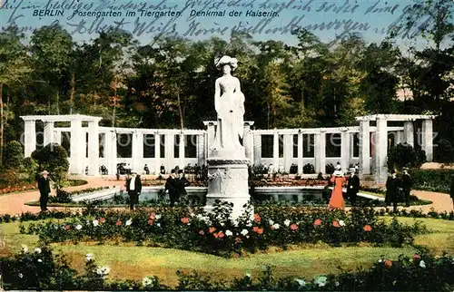 Berlin Rosengarten im Tiergarten Denkmal der Kaiserin Berlin