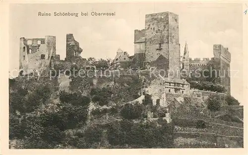 Oberwesel_Rhein Ruine Schoenburg Oberwesel Rhein