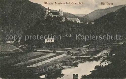 Obernhof_Lahn Landschaftspanorama mit Kloster Arnstein Obernhof_Lahn