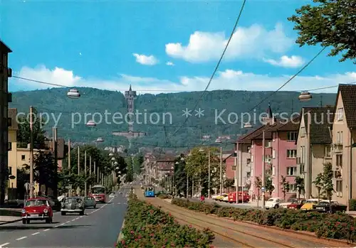 AK / Ansichtskarte Kassel Wilhelmshoeher Allee mti Habichtswald und Herkules Kassel