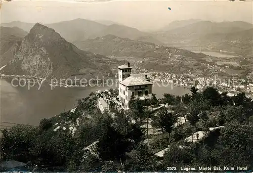 AK / Ansichtskarte Lugano_Lago_di_Lugano Monte Bre Kulm Hotel Lugano_Lago_di_Lugano