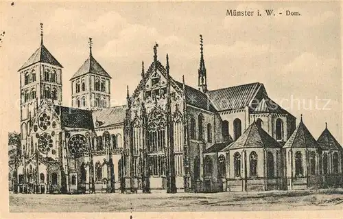 AK / Ansichtskarte Muenster_Westfalen Dom Muenster_Westfalen