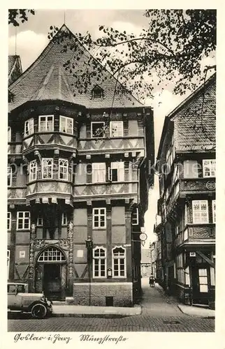 AK / Ansichtskarte Goslar Muenzstrasse Altstadt Fachwerkhaeuser Goslar