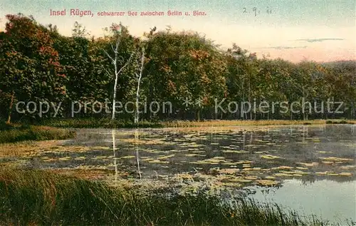 AK / Ansichtskarte Sellin_Ruegen Uferpartie am Schwarzen See Sellin Ruegen