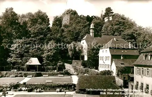 AK / Ansichtskarte Lindenfels_Odenwald Kurgarten Burg  Lindenfels Odenwald