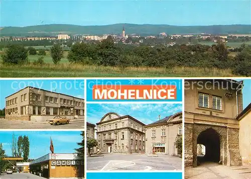 AK / Ansichtskarte Mohelnice Panorama Kavarna Elektra Autocamping Morava Radnice Brana  Mohelnice