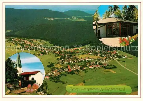 AK / Ansichtskarte Rotensol Kirche Luftkurort im Schwarzwald Fliegeraufnahme Rotensol