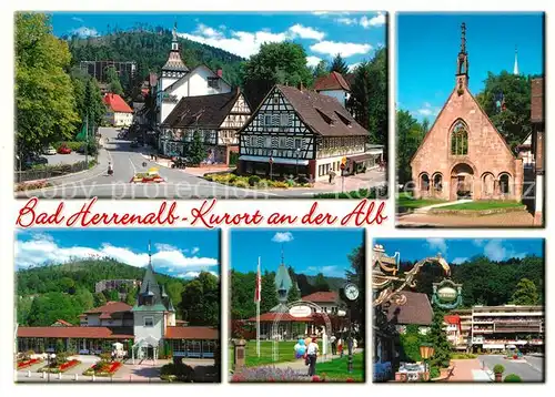 AK / Ansichtskarte Bad_Herrenalb Ortsmitte Klosterruine Kurpark Kurhaus Kurort an der Alb im Schwarzwald Bad_Herrenalb