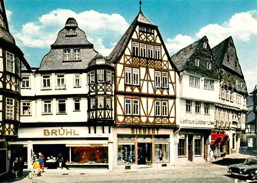 AK / Ansichtskarte Limburg_Lahn Partie am Kornmarkt Fachwerkhaeuser Altstadt Limburg_Lahn