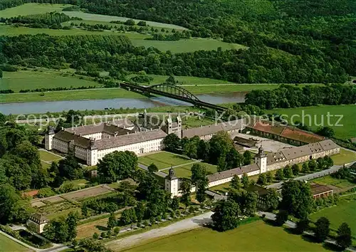 AK / Ansichtskarte Hoexter_Weser Schloss Corley Fliegeraufnahme Hoexter Weser