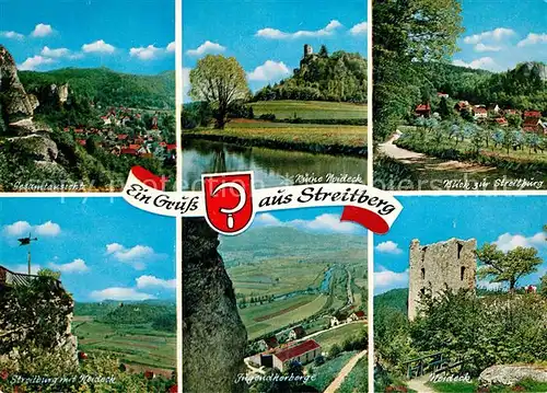 AK / Ansichtskarte Streitberg_Oberfranken Panorama Ruine Neideck Streitburg Burgruine Jugendherberge Streitberg Oberfranken