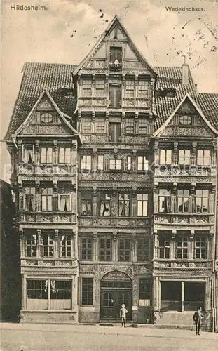 AK / Ansichtskarte Hildesheim Wedekindhaus Schnitzereien Fachwerkhaus Historisches Gebaeude Hildesheim