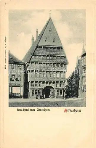 AK / Ansichtskarte Hildesheim Knochenhauer Amtshaus Fachwerkhaus Historisches Gebaeude Marktplatz Altstadt Hildesheim