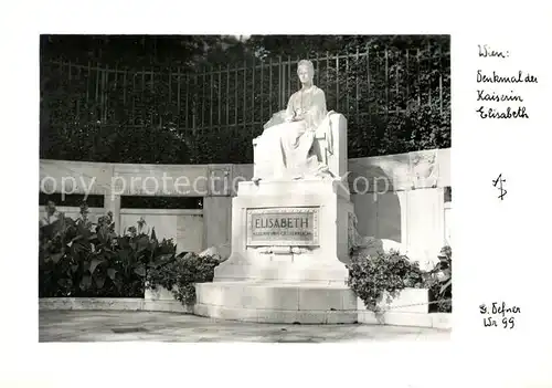 AK / Ansichtskarte Wien Denkmal der Kaiserin Elisabeth Wien