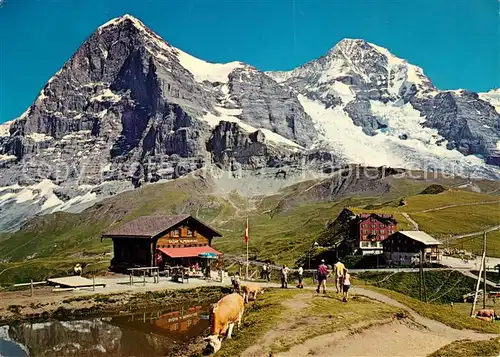 AK / Ansichtskarte Kleine_Scheidegg_Interlaken Eigernordwand Moench Kleine_Scheidegg