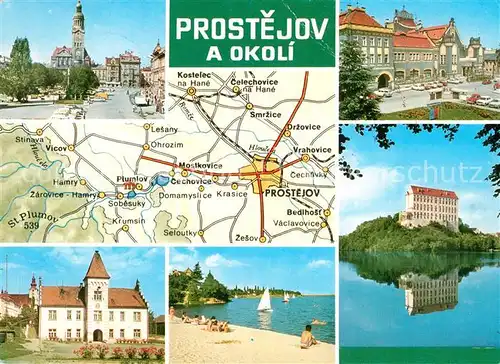 AK / Ansichtskarte Prostejov Kostelec na Hane radnica Plumlovska Prehrada Zamek Plumlov Prostejov