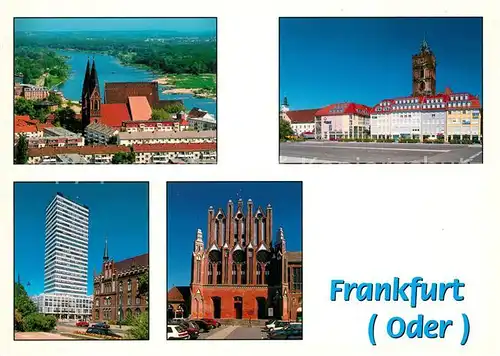 AK / Ansichtskarte Frankfurt_Oder Panorama Oder Friedenskirche Marieneck Brunnenplatz Oderturm Rathaus Frankfurt Oder