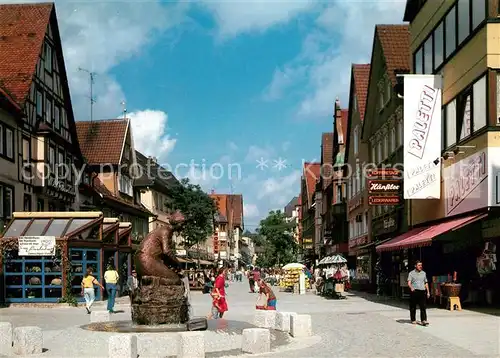 AK / Ansichtskarte Heidenheim_Brenz Knoepfleswaescherbrunnen in der Fussgaengerzone Heidenheim Brenz