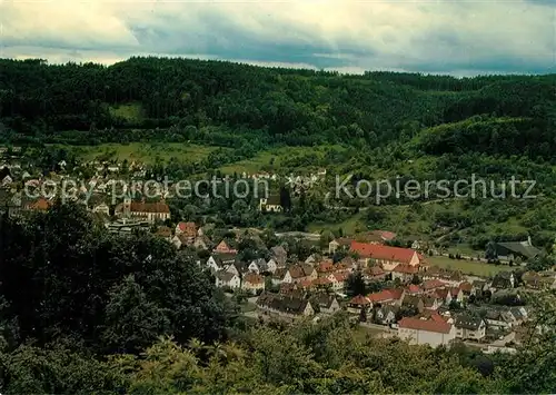 AK / Ansichtskarte Murrhardt Blick vom Hoffeld mit Stadtkirche Walterichskirche und St Maria Murrhardt