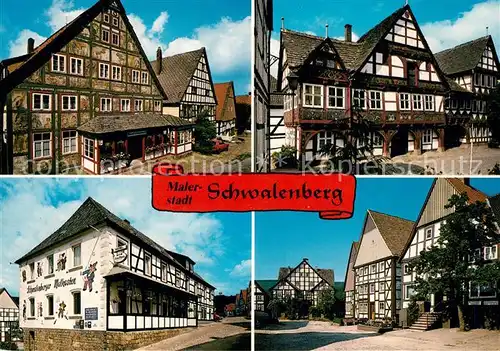 AK / Ansichtskarte Schwalenberg Fachwerk Malerstaedtchen Malkasten Markt Schwalenberg