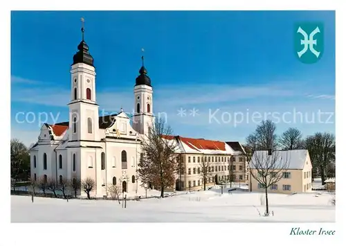 AK / Ansichtskarte Irsee Kloster im Winter Irsee