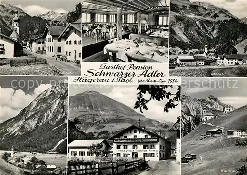 AK / Ansichtskarte Haegerau_Tirol Gasthaus Pension Schwarzer Adler Haegerau Tirol