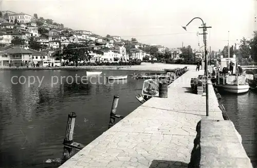 AK / Ansichtskarte Ohrid_Mazedonien Hafen Ohrid Mazedonien