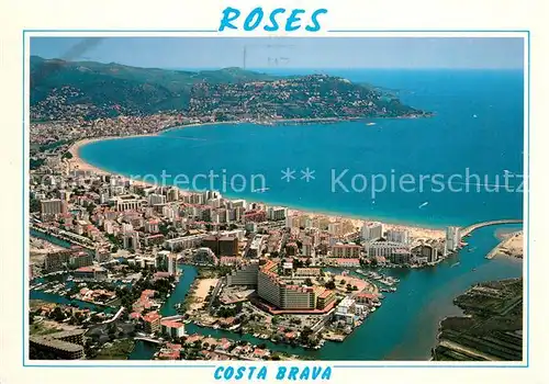 AK / Ansichtskarte Roses_Costa_Brava Fliegeraufnahme Roses_Costa_Brava