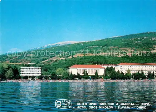 AK / Ansichtskarte Ohrid_Mazedonien Hotel Orce Nikolv I Slavija Ohrid Mazedonien