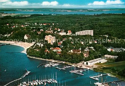 AK / Ansichtskarte Gluecksburg_Ostseebad Hafen Fliegeraufnahme Gluecksburg_Ostseebad