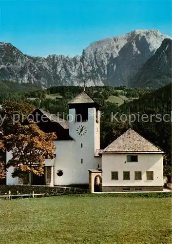 AK / Ansichtskarte Unterstein_Marktschellenberg Kath Pfarrkirche mit Hohem Goell Unterstein