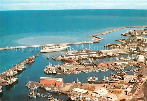 AK / Ansichtskarte Hirtshals Fliegeraufnahme Hafen Hirtshals