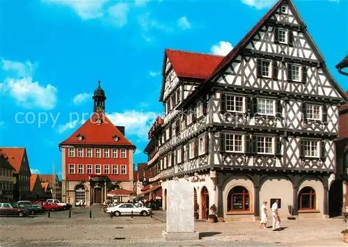 AK / Ansichtskarte Schorndorf_Wuerttemberg Rathaus Markt Schorndorf Wuerttemberg