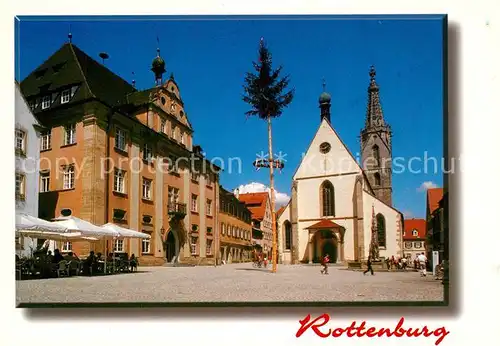 AK / Ansichtskarte Rottenburg_Neckar Markt Kirche Rottenburg Neckar