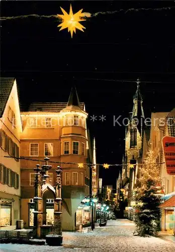 AK / Ansichtskarte Reutlingen_Tuebingen Lindenbrunnen mit Marienkirche Reutlingen Tuebingen