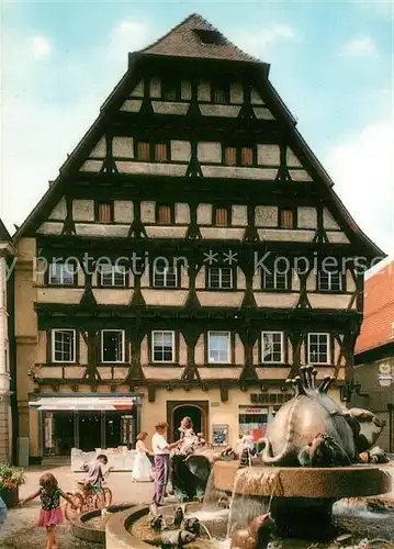 AK / Ansichtskarte Geislingen_Steige Fachwerkhaus Brunnen Geislingen_Steige