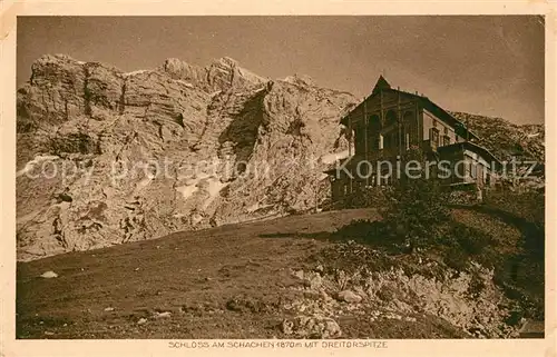 AK / Ansichtskarte Schachen_Garmisch Schloss Dreitorspitze Schachen Garmisch