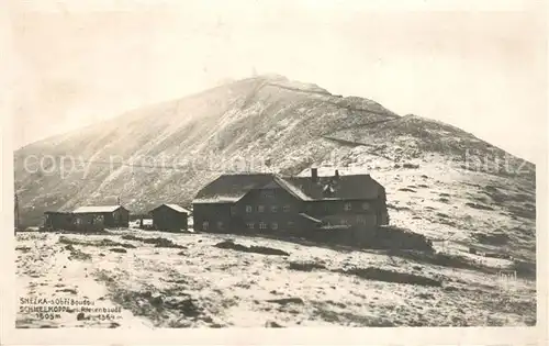 AK / Ansichtskarte Snezka_Schneekoppe Schneekoppe Riesenbaude Snezka Schneekoppe