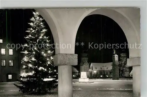 AK / Ansichtskarte Freudenstadt Marktplatz Weihnachtsbeleuchtung Freudenstadt