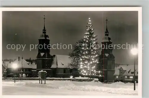 AK / Ansichtskarte Freudenstadt Kirche Marktplatz Weihnachten Freudenstadt