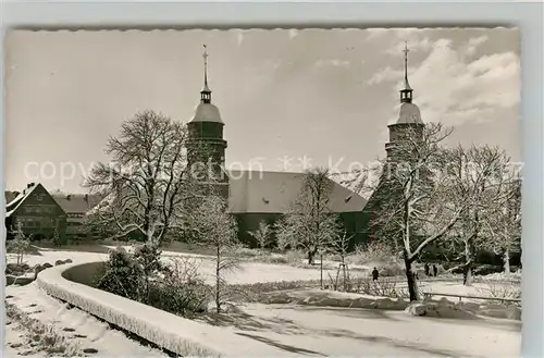 AK / Ansichtskarte Freudenstadt Stadtkirche Winterpanorama Freudenstadt