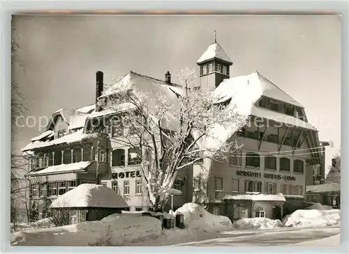 AK / Ansichtskarte Lamm_Kniebis Kurhotel Wintersportplatz Lamm Kniebis