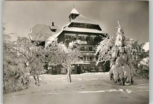 AK / Ansichtskarte Lamm_Kniebis Kurhotel Winterlandschaft Lamm Kniebis