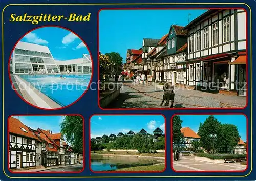 AK / Ansichtskarte Salzgitter_Bad Schwimmbad Bohlweg Badesee Fachwerkhaeuser Salzgitter_Bad