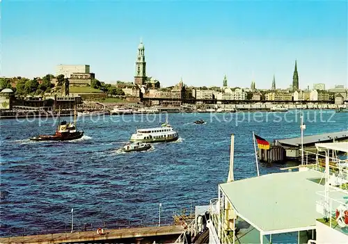 AK / Ansichtskarte Hamburg Hafen Stadtpanorama Hamburg