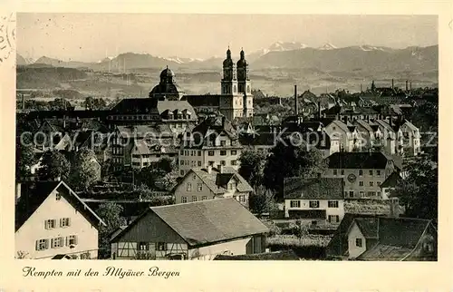 AK / Ansichtskarte Kempten_Allgaeu Kirchtuerme Panorama Kempten Allgaeu