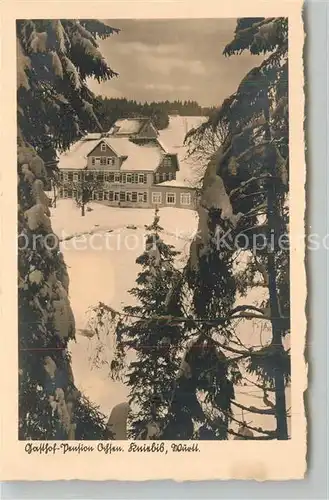 AK / Ansichtskarte Kniebis_Freudenstadt Gasthof Pension Ochsen Winter Kniebis_Freudenstadt